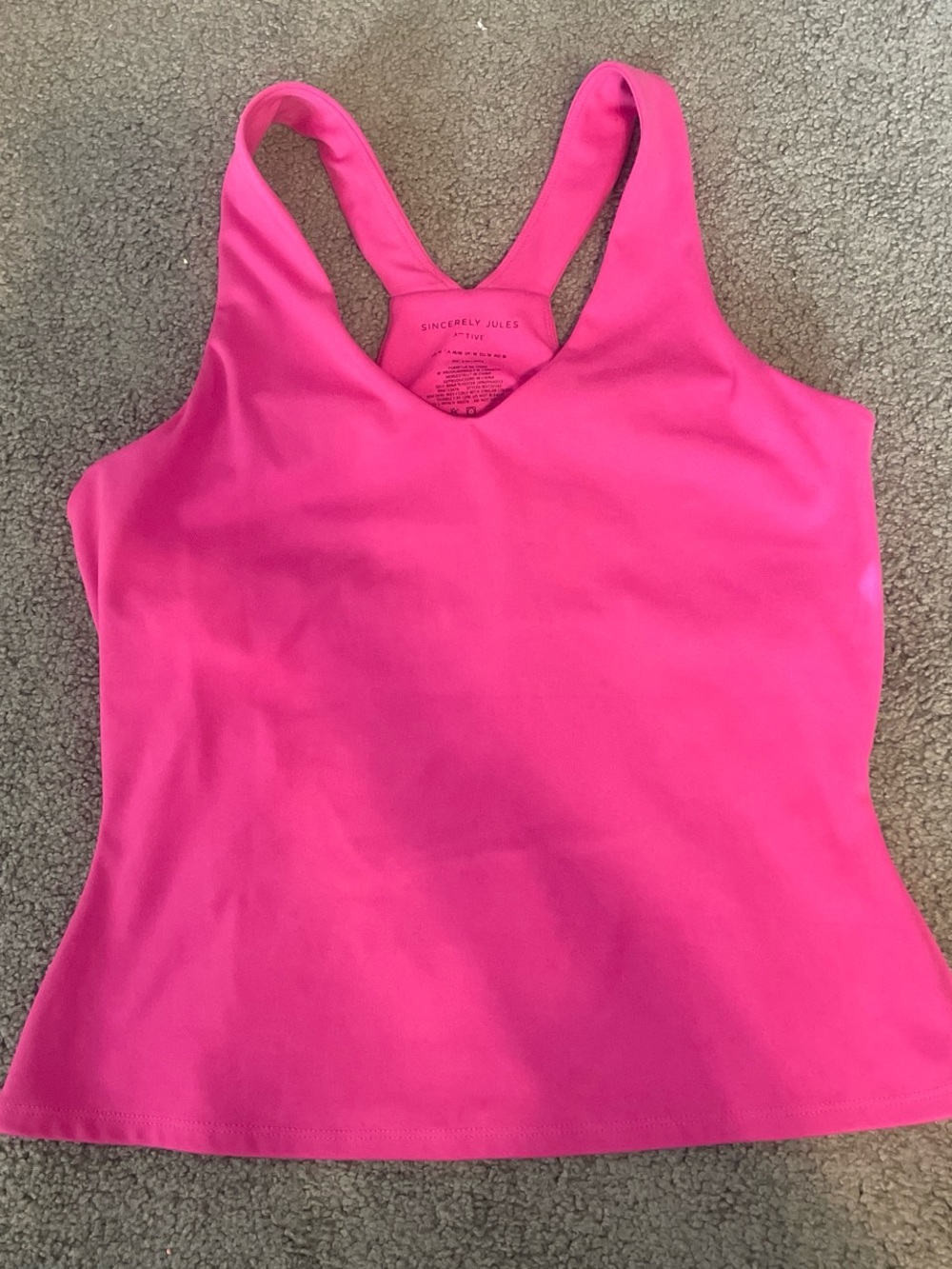 Sincerely Jules Hot Pink Racerback Tank